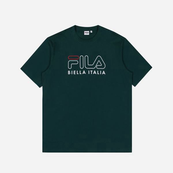 Fila 3D Logo S/S Women's T-Shirts - Green,NZ 409-62789